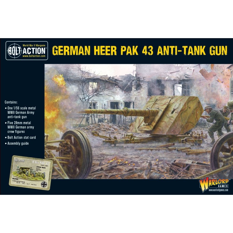 german heer PAK 43 anti-tank gun