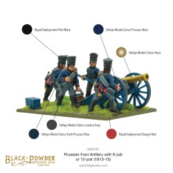 prussian foot artillery with 6 or 12 pdr 1813-1815