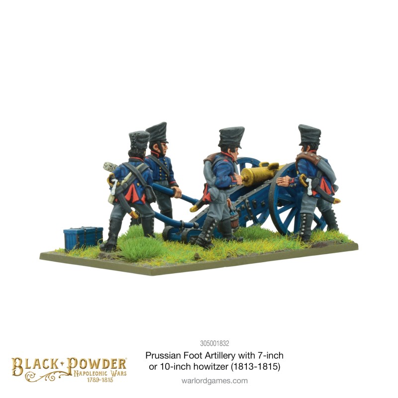 prussian foot artillery with 7 or 10 inch howitzer 1813-1815