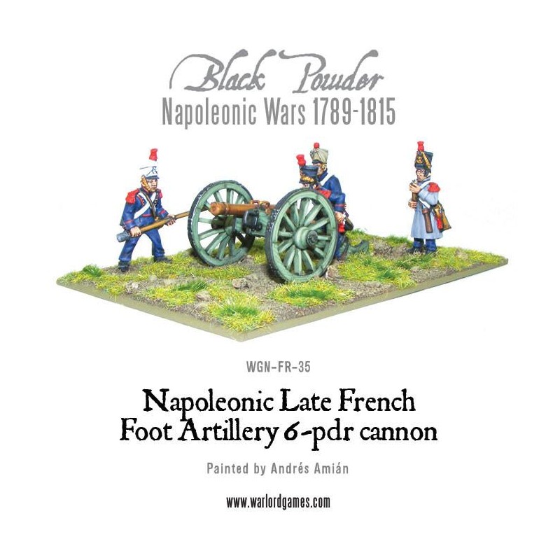 french napoleonic 6 pounder foot artillery