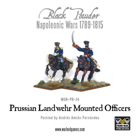 prussian landwehr officers mounted