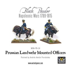 prussian landwehr officers mounted