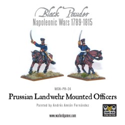 prussian landwehr officers mounted