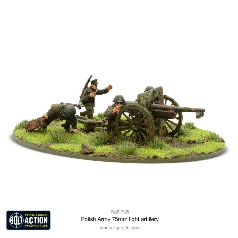 polish army 75mm light artillery