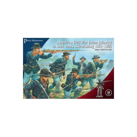 infantry in sack coats skirmishing